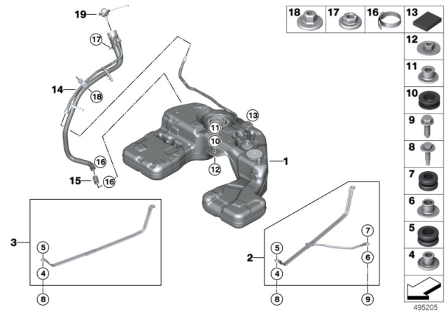 2020 BMW X7 TENSION STRAP Diagram for 16117468282