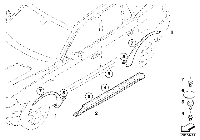 2007 BMW X3 Retrofit, M Aerodynamic Kit Diagram 4