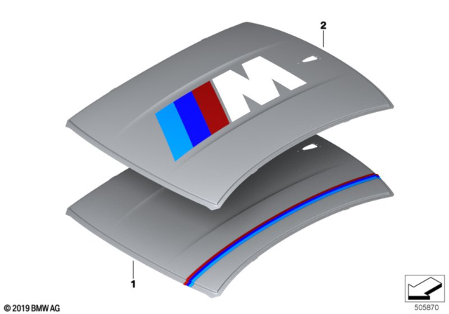 2020 BMW M4 ROOF OUTER PANEL IN CARBON Diagram for 41318084047