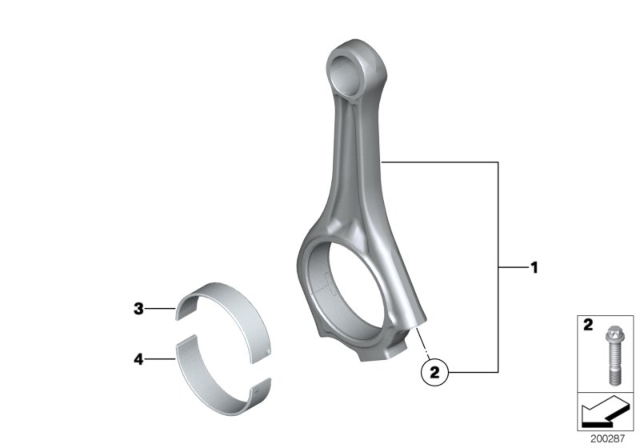 2011 BMW 760Li Crankshaft Connecting Rod Diagram