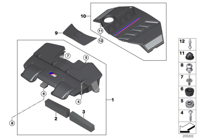 2010 BMW X6 M Cover, Acoustic Diagram for 13717589646