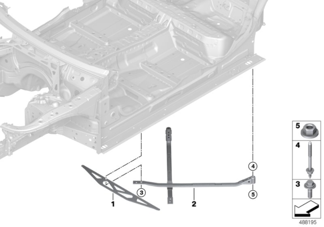 2019 BMW M5 Brace For Body Rear End Diagram