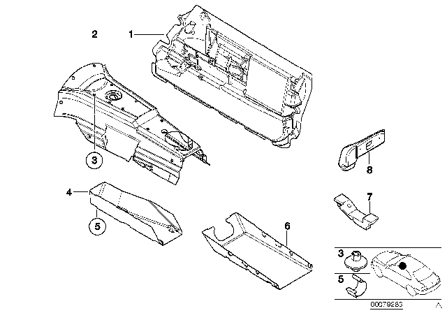 2003 BMW Alpina V8 Roadster Sound Insulation, Door Left Diagram for 51488232349