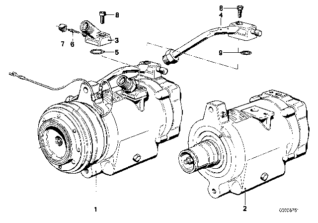 1980 BMW 320i Rp Air Conditioning Compressor Diagram