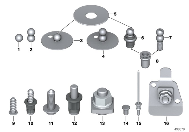 2015 BMW 228i Body Additions, Add-On Parts Diagram