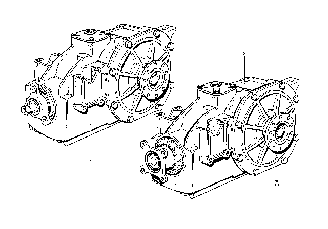 1969 BMW 2000 Rear-Axle-Drive Diagram 1