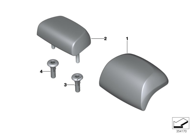 2016 BMW X6 Rear Seat Head Restraint Diagram