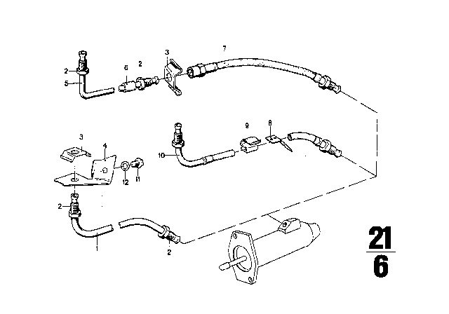 1974 BMW 3.0CS Clutch Control Diagram 2