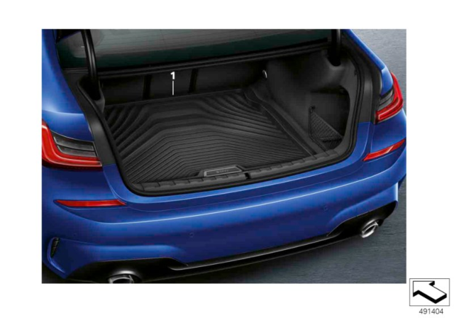 2020 BMW M340i Fitted Luggage Compartment Mat Diagram