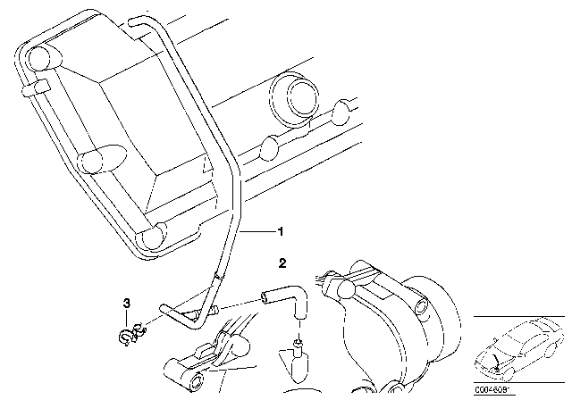 2002 BMW X5 Vent Pipe Diagram for 31537500161