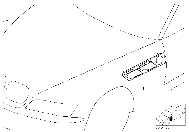 1998 BMW Z3 Grille Diagram 2