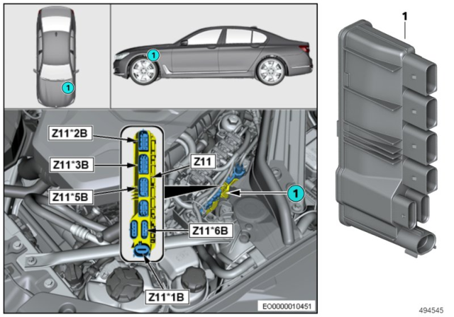 2020 BMW M340i Integrated Supply Module Diagram