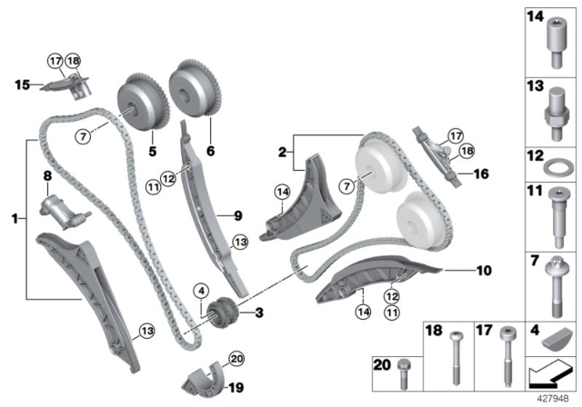 2020 BMW X7 Timing And Valve Train - Timing Chain Diagram