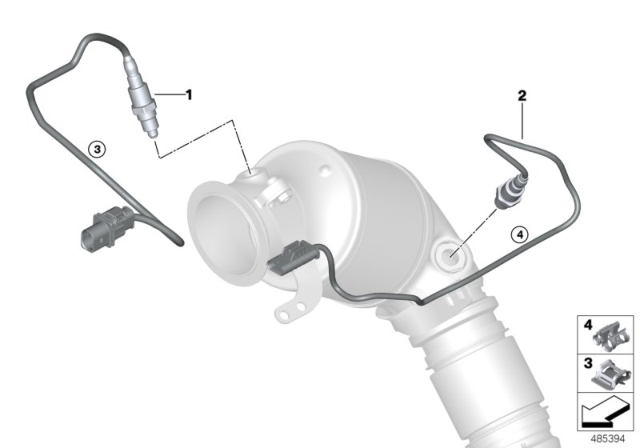 2020 BMW M5 Lambda Probe Fixings Diagram