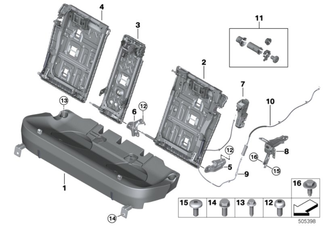 2020 BMW X5 BEARING EXTERIOR LEFT Diagram for 52207444859
