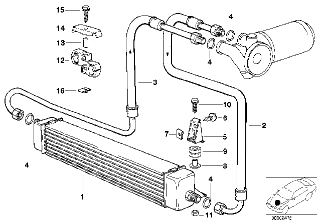 1988 BMW 325i Rubber Grommet Diagram for 17211723786