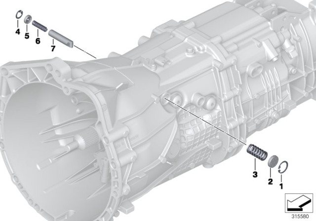 2014 BMW 328i xDrive Gearshift Parts (GS6X45BZ/DZ) Diagram