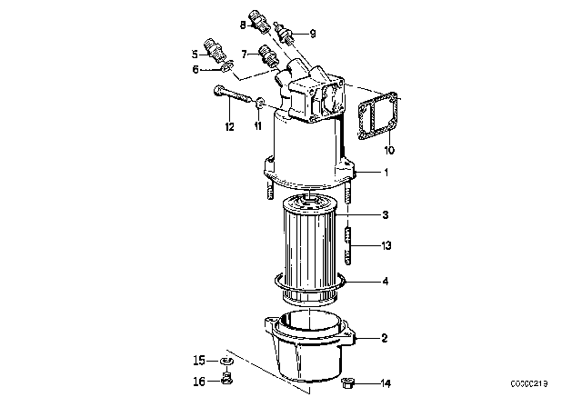 1985 BMW 524td Oil Pressure Switch Diagram for 12611277591