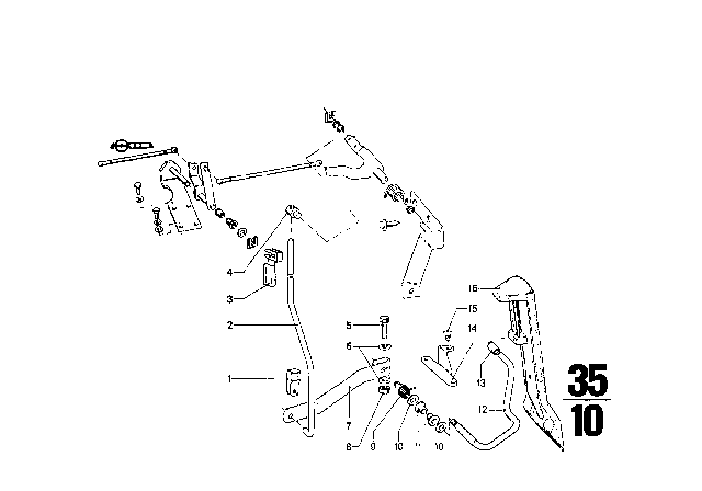 1971 BMW 2002tii Bush Diagram for 35411108237