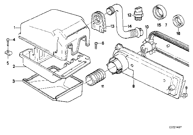 1990 BMW 735iL E-Box-Ventilation Diagram