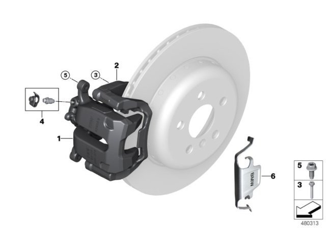 2018 BMW 740i xDrive Retrofitting Design Brake Black Diagram 2