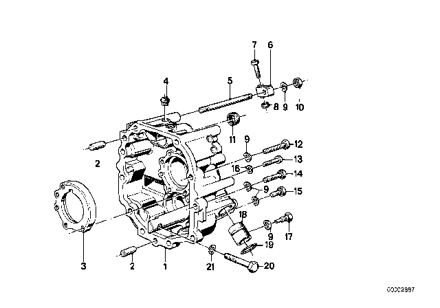 1984 BMW 733i Cover & Attaching Parts (Getrag 262) Diagram