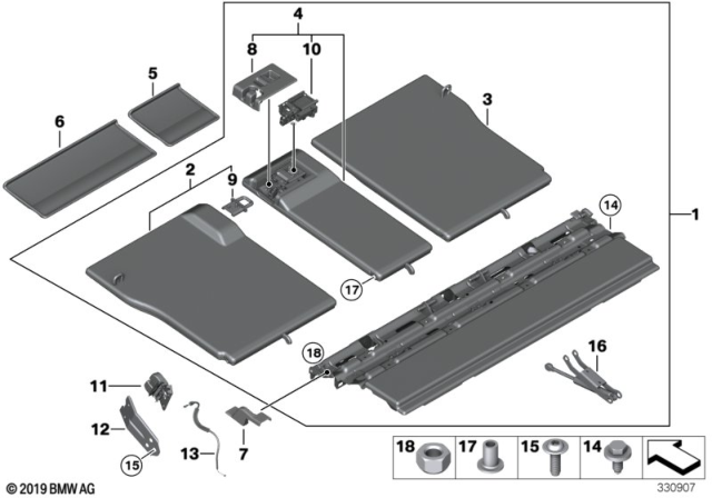 2015 BMW 535i GT Cover Right Diagram for 51477249738