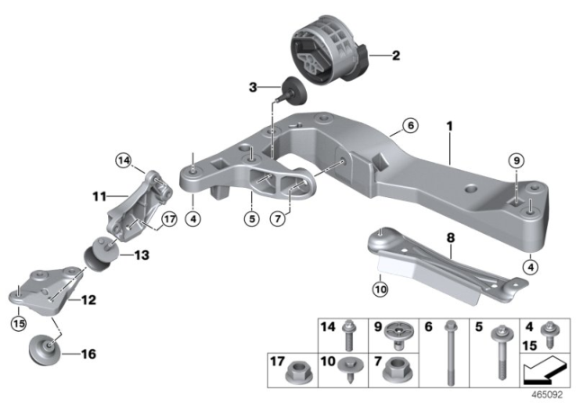 2019 BMW 740i xDrive SUPPORTING BRACKET, TRANSMIS Diagram for 22326861571