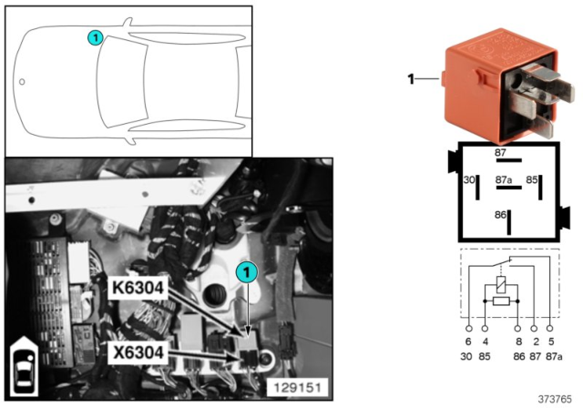 2001 BMW Z8 Relay, Secondary Air Pump Diagram