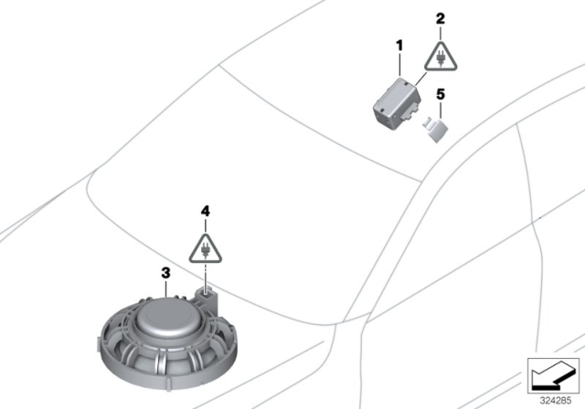 2011 BMW Alpina B7L Single Parts For Hands-Free Facility Diagram