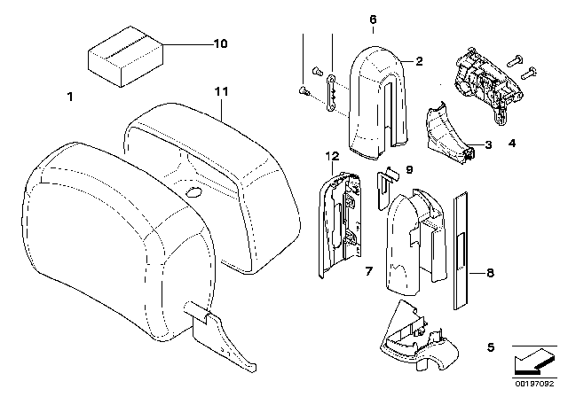 2005 BMW 645Ci Headrest Leather, Right Diagram for 52109143914