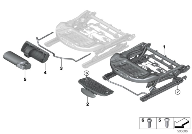 2020 BMW M235i xDrive Gran Coupe Front Seat Seat Frame Manual Diagram