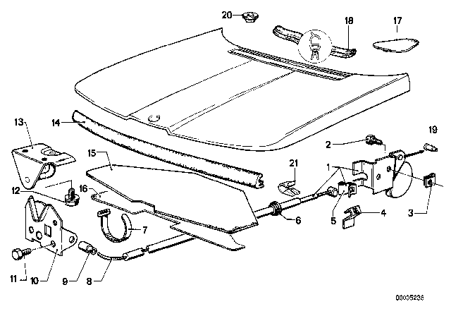 1977 BMW 530i Sealing Diagram for 51231902906