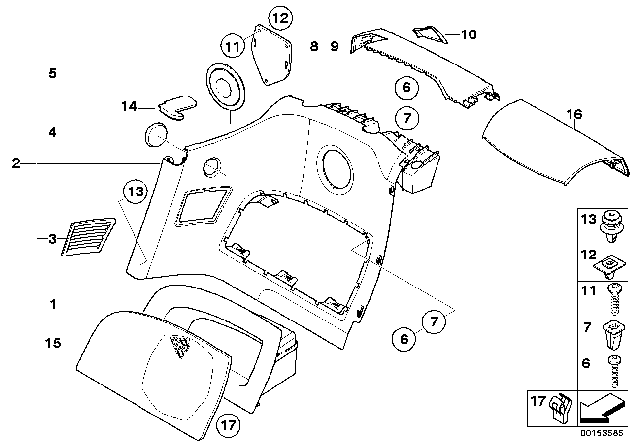 2006 BMW Z4 M Covering Rear Left Diagram for 51433421475