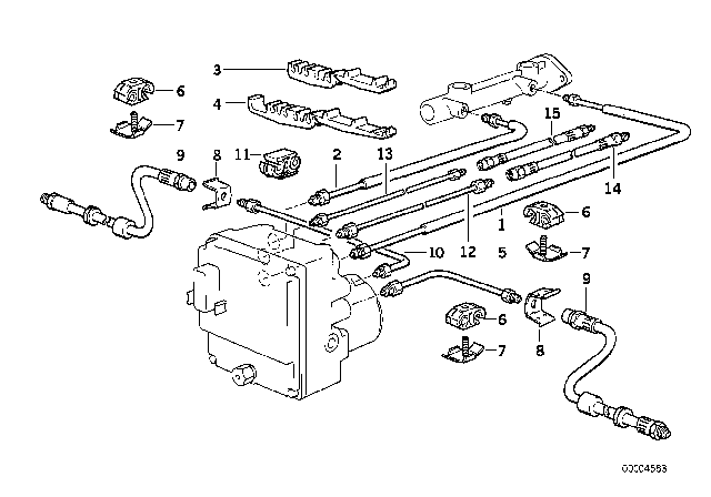 1995 BMW 850Ci Pipe Diagram for 34326755622