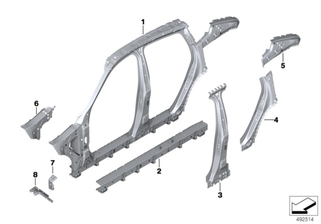 2020 BMW X6 EXTENSION, SUPPORTING STRUT Diagram for 41009481402