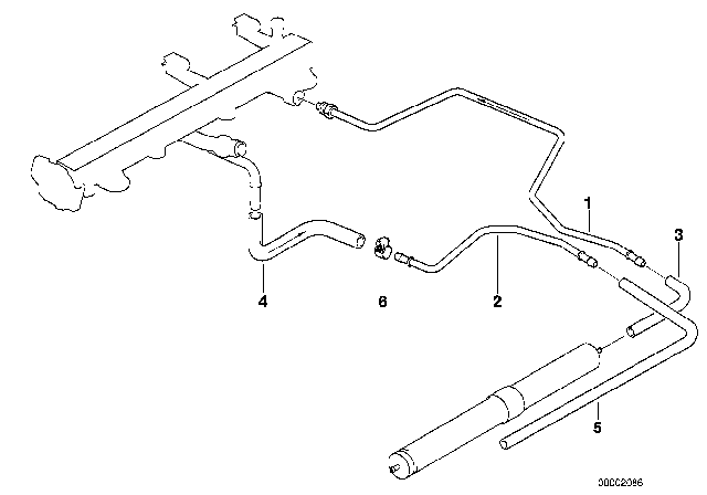 1998 BMW Z3 Fuel Pipe Diagram 1