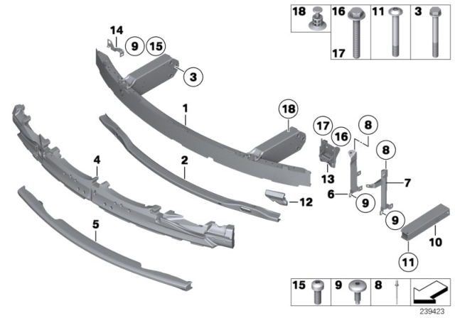 2013 BMW 740i Support, Front Diagram