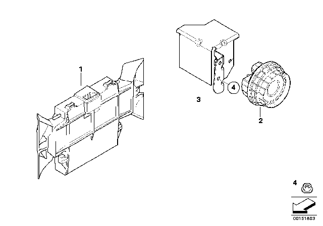 2007 BMW Z4 M Ultrasonic Module Diagram for 65753428557