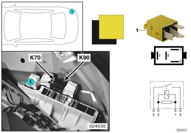 2003 BMW 540i Relay, Tailgate Diagram