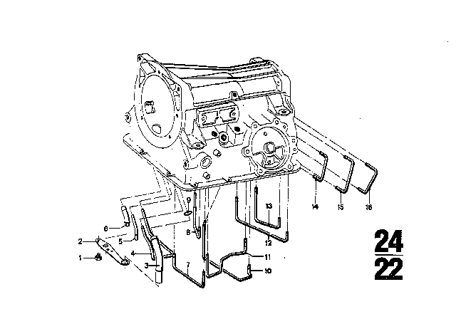 1972 BMW 3.0CS Housing Parts / Lubrication System (Bw 65) Diagram 2