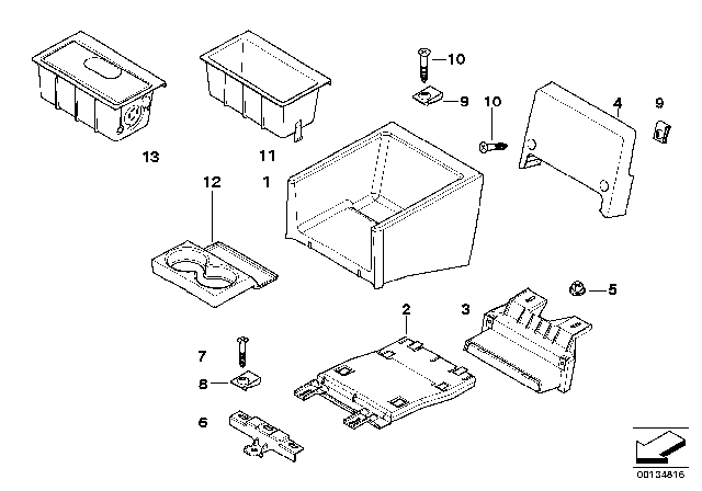 1993 BMW 325i Cover Diagram for 51168186789