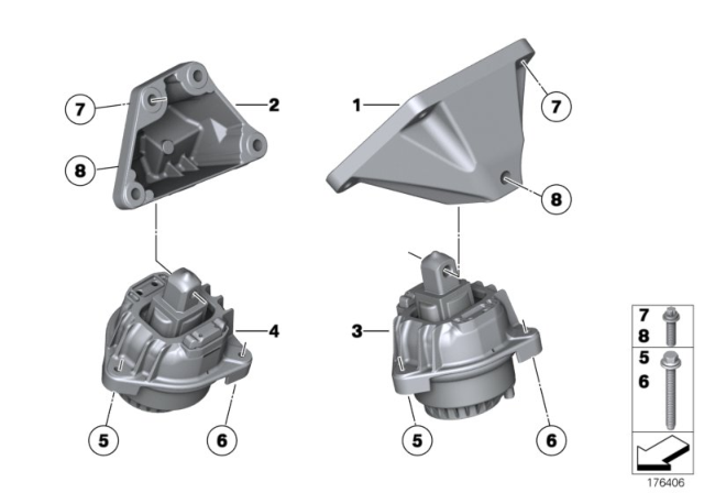 2016 BMW 550i Engine Suspension Diagram