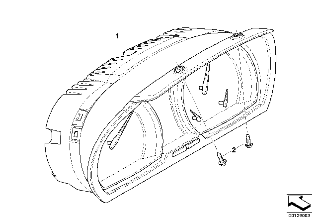 2008 BMW X3 Instrument Cluster Speedometer Diagram for 62103451580