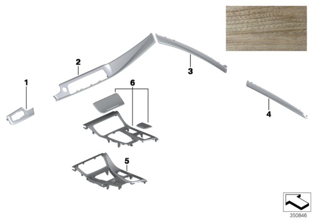 2016 BMW 528i Individual Wood Sen-Hellbraun Diagram