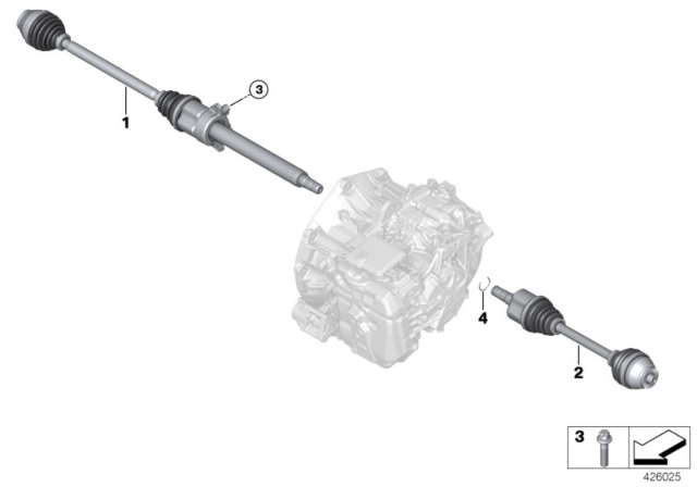 2014 BMW i8 Rear Right Cv Axle Assembly Diagram for 33208611320