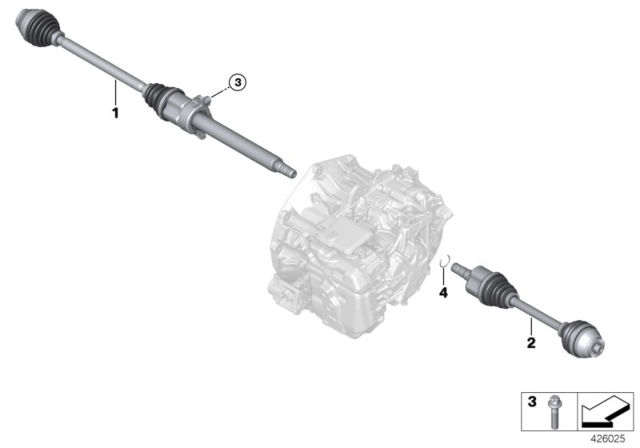 2014 BMW i8 Output Shaft Diagram 2