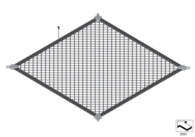 2019 BMW 440i Luggage Compartment Net Diagram