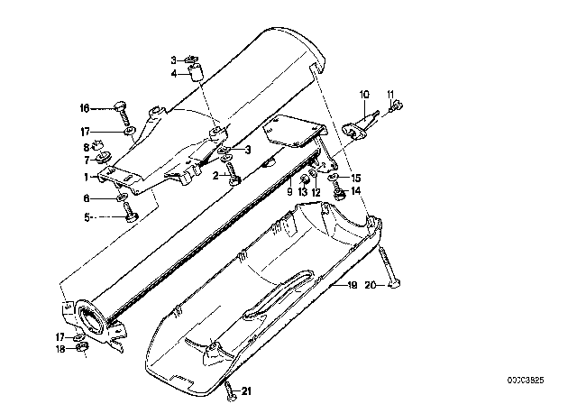 1984 BMW 528e Steering Column - Tube / Trim Panel Diagram 1