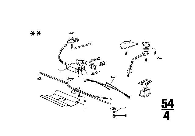 1969 BMW 2800CS Electrical Drive Sliding Roof Diagram 1